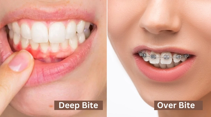 Deep vs over bite Both dental issues need timely treatment for improved oral health and function.